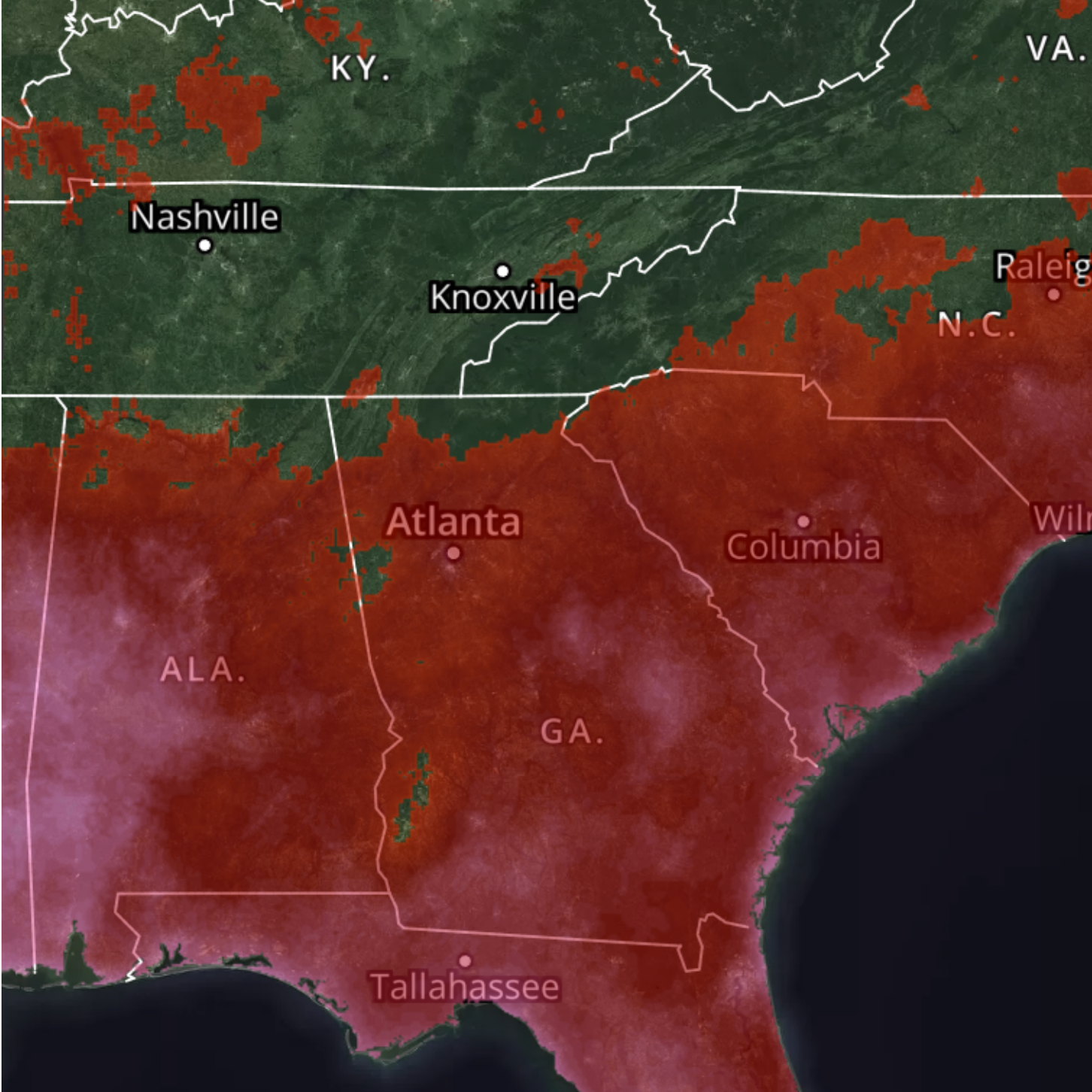 Ciudades de Georgia podrían registrar sensaciones térmicas por encima de los 110 grados este domingo