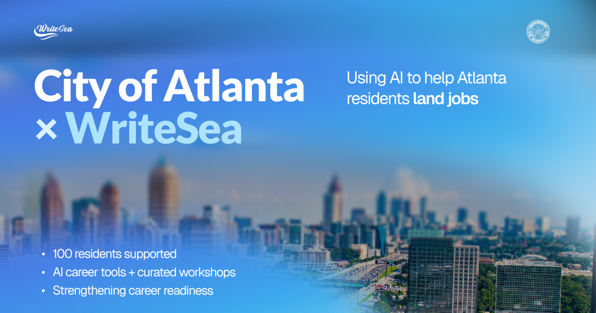 WriteSea se asocia con la ciudad de Atlanta para ampliar la preparación profesional impulsada por IA para los residentes locales