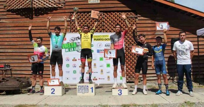 Ciclista nacional y competidor argentino fueron los triunfadores de la 20ª Vuelta Ciclista Internacional de la Leche