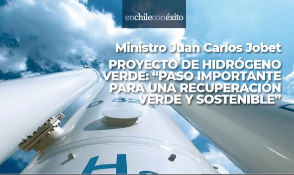 Ministro Juan Carlos Jobet, Proyecto de Hidrógeno Verde: ''Paso importante para una recuperación verde y sostenible''