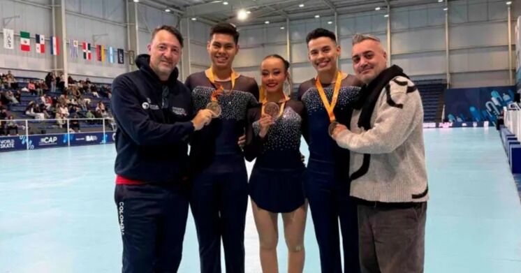 Colombia celebró triplete dorado en el Panamericano de patinaje artístico en Argentina