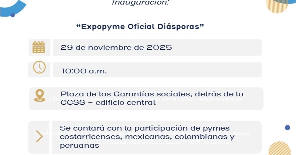 "EXPOPYME Oficial Diásporas" reunirá a pymes de cuatro países