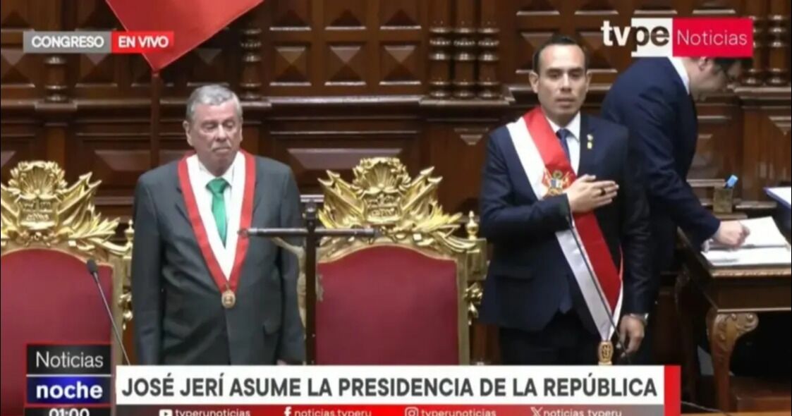 José Jeri es el nuevo presidente de Perú tras la destitución de Dina Boluarte