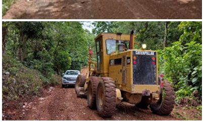 Minera Belfond repara caminos y calles de Las Filipinas y Santa Elena