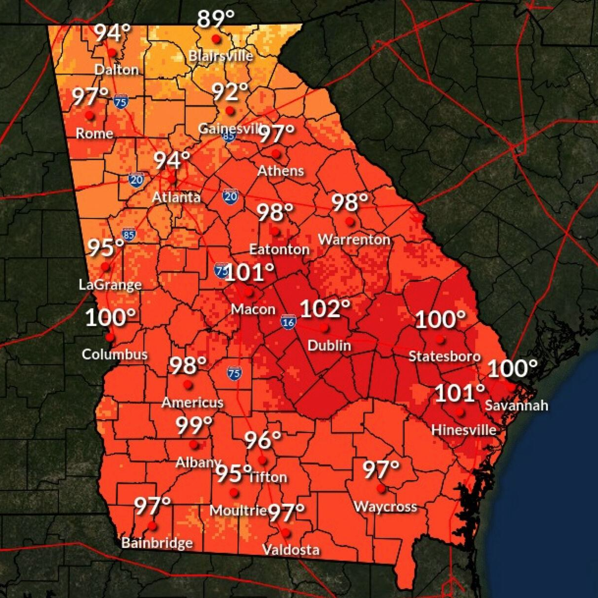 Clima: Emiten alerta código naranja para el área metropolitana de Atlanta