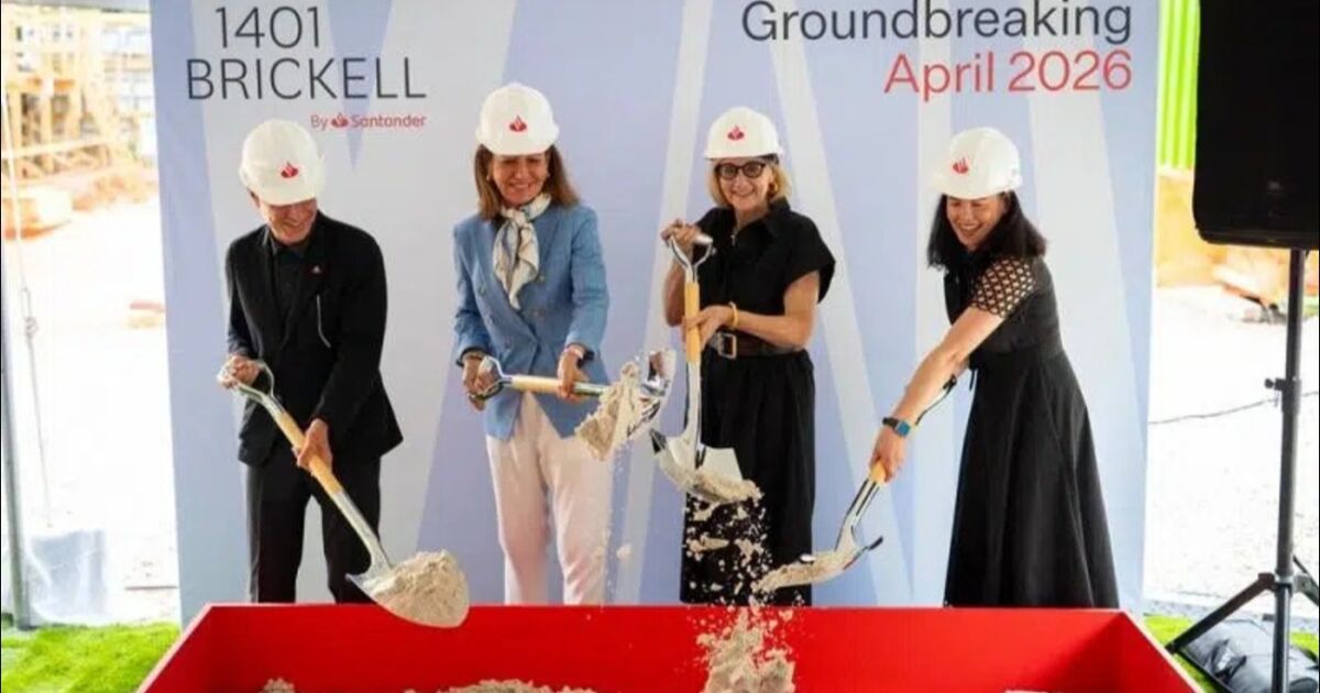 Santander levanta su nueva torre corporativa en el corazón financiero de Miami