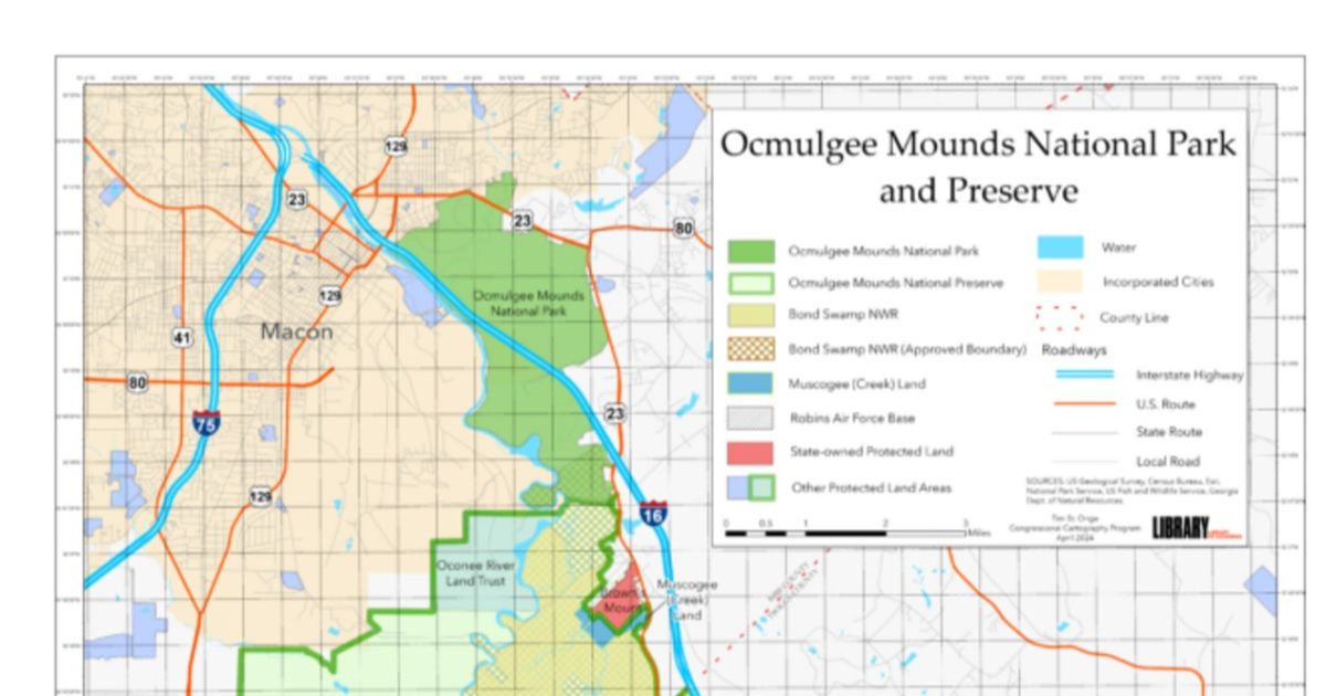 Proyecto de ley busca establecer Ocmulgee Mounds como parque nacional