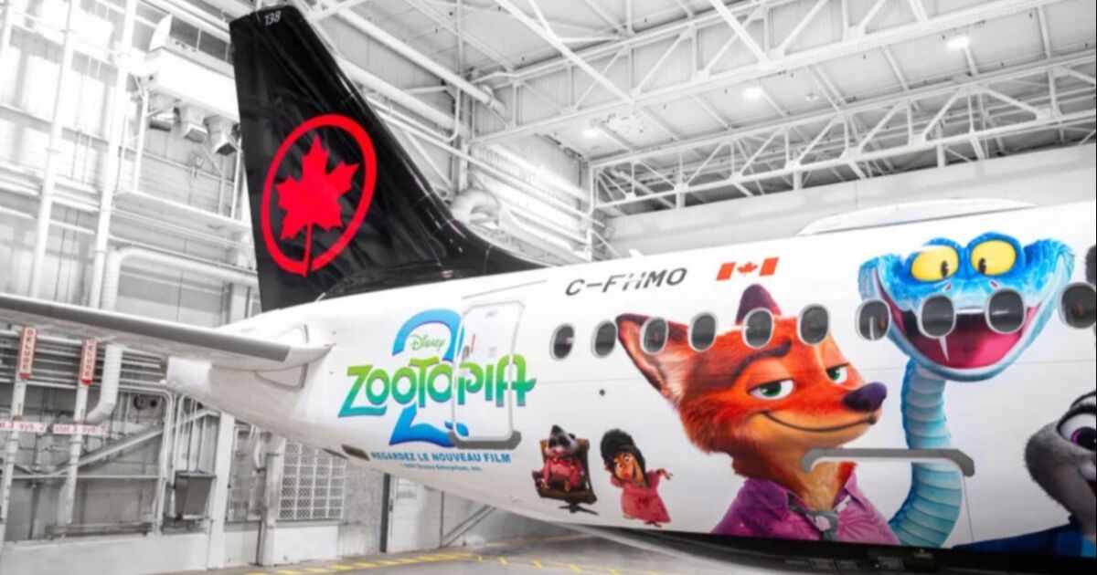 Air Canada estrena la nueva imagen de Disney 'Zootopia 2' en su Airbus A220: imágenes