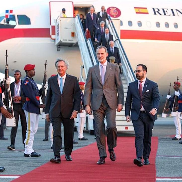 Llega al país el rey de España, Felipe VI, para su participación en la XXVIII Cumbre Iberoamericana