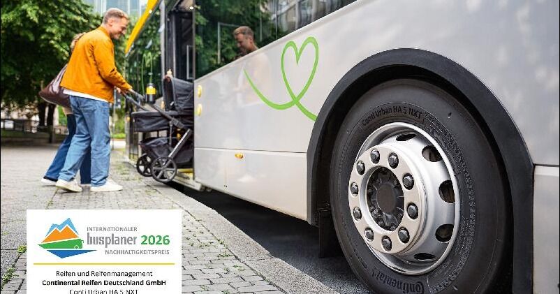 Conti Urban HA 5 NXT es reconocido como el neumático más sostenible en los Premios Internacionales de Autobuses 2026